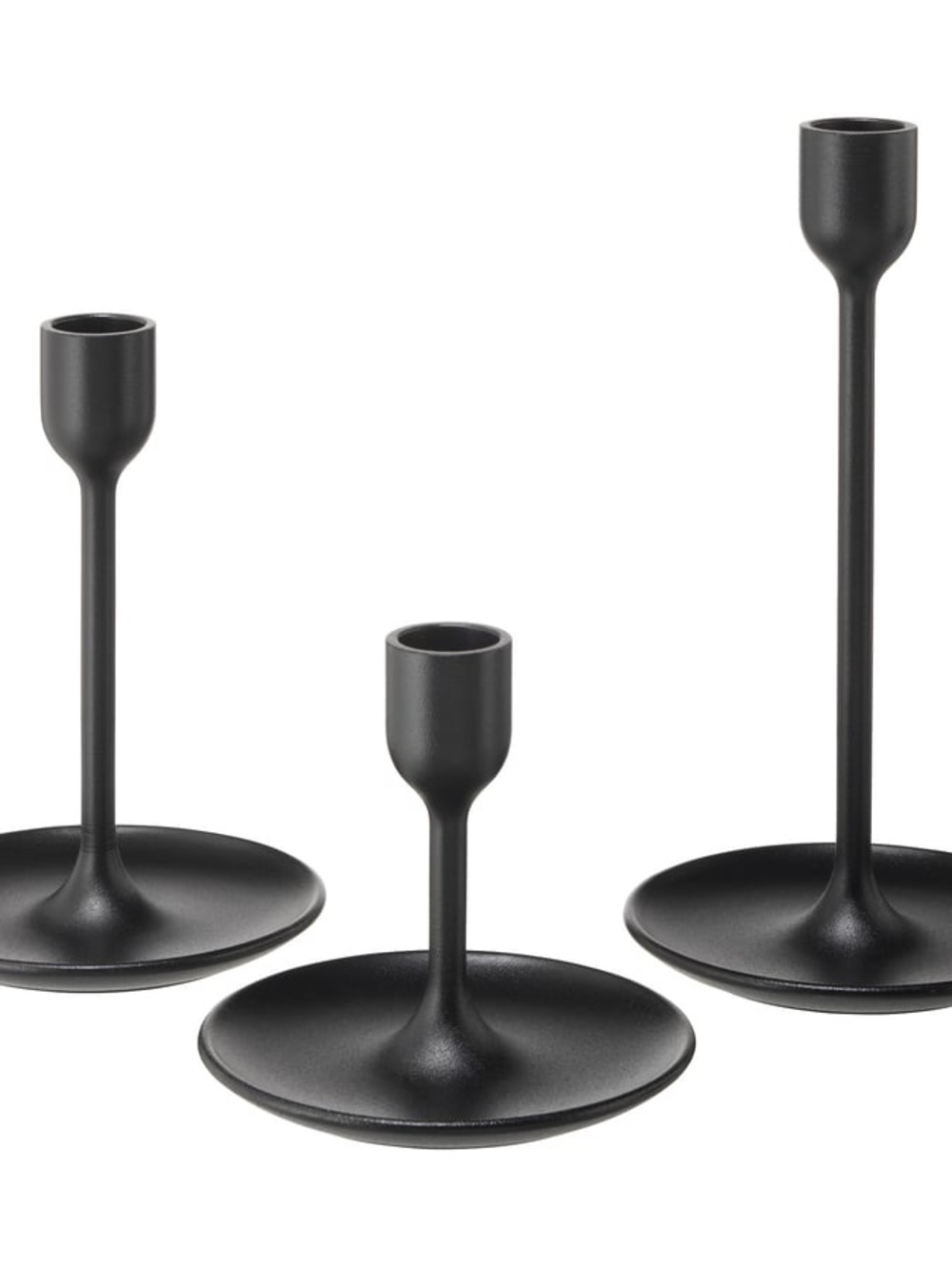 IKEA Black Metal Candle Holders - Set of 3 - Picture 4 of 6